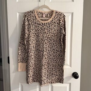 Victoria's Secret Leopard Print Waffle Knit Night Gown